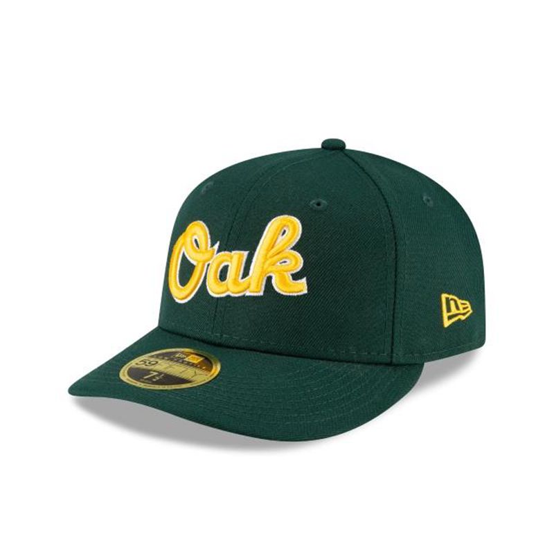 MLB Oakland Athletics Ligature Low Profile 59Fifty Fitted (AQQ2661) - Green New Era Caps